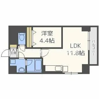 TY天六【4階】の間取り