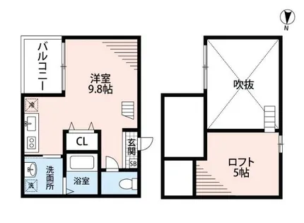 アソシエ21【2階】の間取り