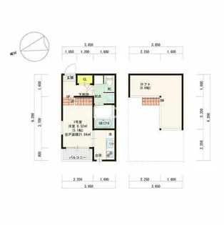 ハーモニーテラス板付Ⅲ【2階】の間取り