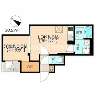 1LDKの間取り画像