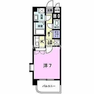 ヒュースロア井尻【5階】の間取り