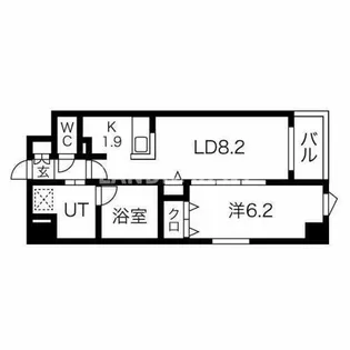 1LDKの間取り画像