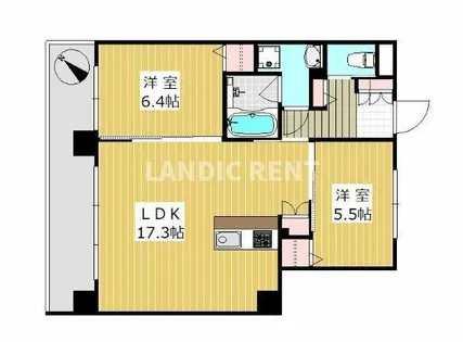 ボヌール博多【11階】の間取り