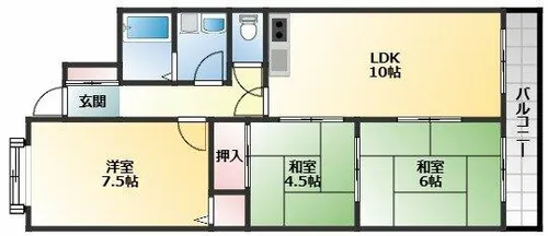 メゾンアルカディア【2階】の間取り