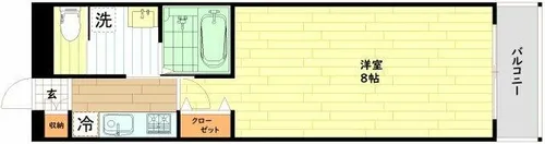 ウエンズ大阪城北【8階】の間取り