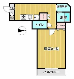 イーストヴィレッジ大宅【4階】の間取り