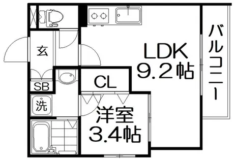 Reterasu光善寺【2階】の間取り