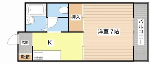 コスモハイツ秦荘A【105号室】の間取り