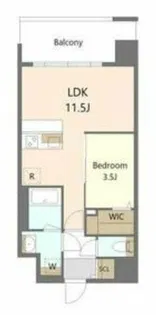 Alivis浪速東SoL TERRACE【9階】の間取り