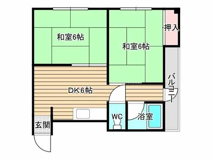 徳留ハイツ【2階】の間取り