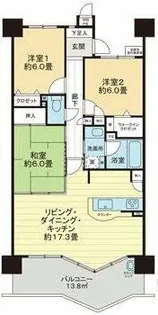 ライオンズシティ桜山【14階】の間取り