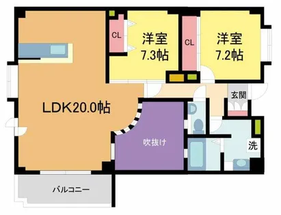 ユニヴェール花屋敷弐号館【103号室】の間取り