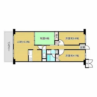 クレイン上池田【3階】の間取り