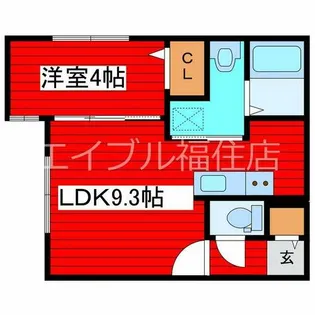 La・isola月寒【4階】の間取り