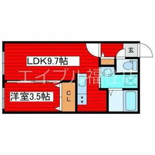La・isola月寒【4階】の間取り