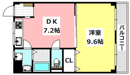 コーポ岸部【2階】の間取り