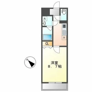 CENT FORCE YOBITSUGI 北棟【2階】の間取り