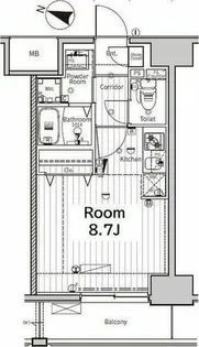 プログレッソ八田【7階】の間取り