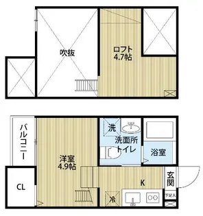 エスポワール堀田【101号室】の間取り