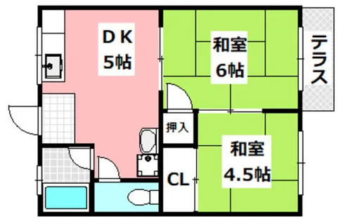 新芦屋ハイツ【102号室】の間取り