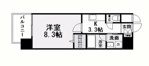 ラ・フェリス城野【6階】の間取り