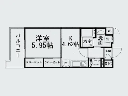 サンシャイン.サファイア・プリンセス戸畑【5階】の間取り