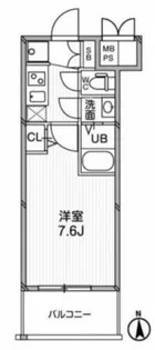 エグゼ天神橋【8階】の間取り