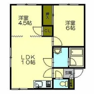 エメロード新光【201号室】の間取り