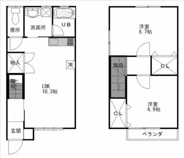 APTティエラ弥富【2階】の間取り