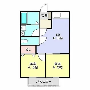 ホワイトタウン寺前【2階】の間取り