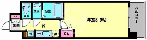 ポルト・ボヌール天王寺ミラージュ【10階】の間取り