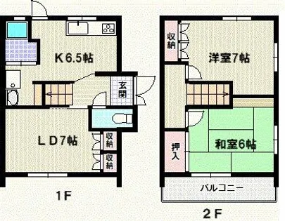愛知県名古屋市天白区大根町【一戸建】の間取り