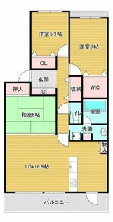 ローレルコート北野田【12階】の間取り