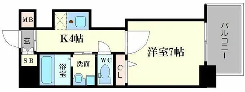 ビガーポリス112日本橋三丁目【8階】の間取り