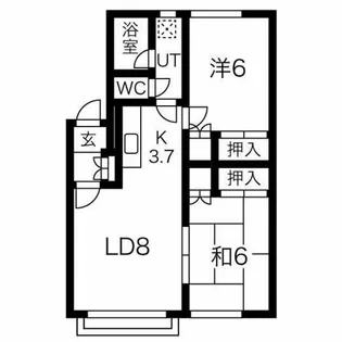 鈴真ハイツA棟【302号室】の間取り