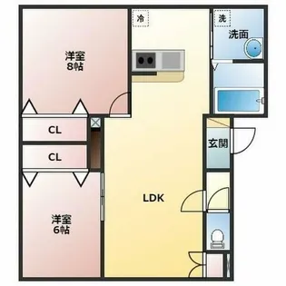 SANTUARIOⅡ【101号室】の間取り