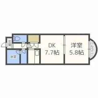マロンハイデンス【203号室】の間取り