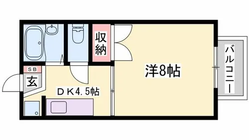 サンコーポ車崎【105号室】の間取り