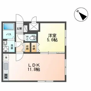 Feels 美園【4階】の間取り