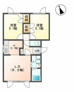 コモドカーサ【2階】の間取り