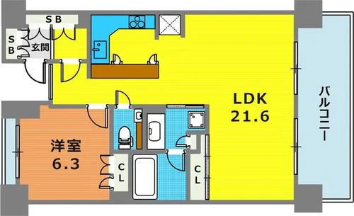 ザ・パークハウス神戸トアロード【13階】の間取り