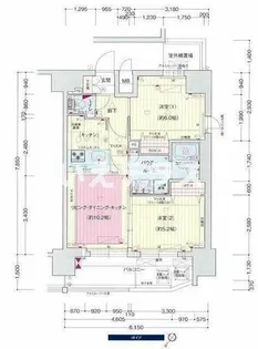 プレサンス神戸元町【15階】の間取り
