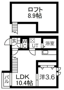 Ampio高畑【1階】の間取り