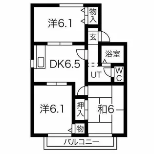 サン・ヒルズ C棟【1階】の間取り