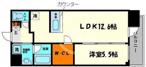 プレサンス心斎橋ニスト【12階】の間取り