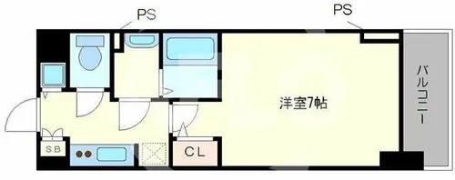 エスライズ難波EAST【3階】の間取り