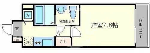 アドバンス上町台グレイス【2階】の間取り