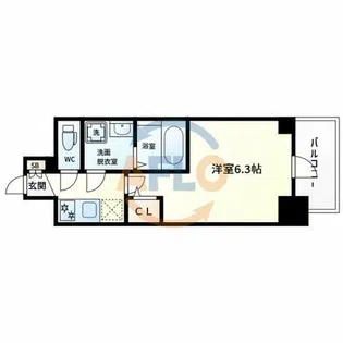 エスリード大阪NEXUS【1104号室】の間取り