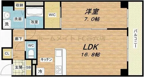 BRAVI南堀江【15階】の間取り