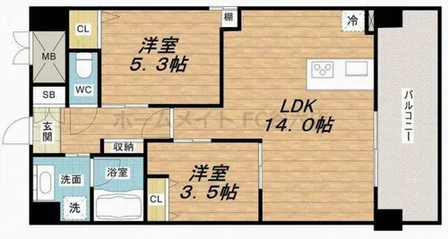グランマーレ小路駅前【3階】の間取り
